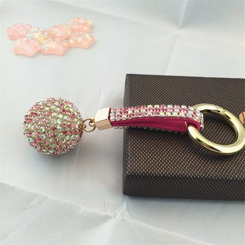glitter rhinestone keychain, view 4 - MRSLM