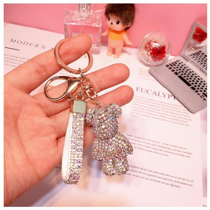 glitter rhinestone keychain, view 12 - MRSLM