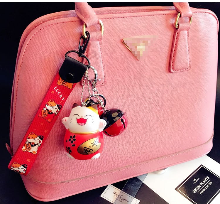 lucky cat key chain, view 16 - MRSLM