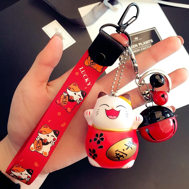 lucky cat key chain, view 15 - MRSLM