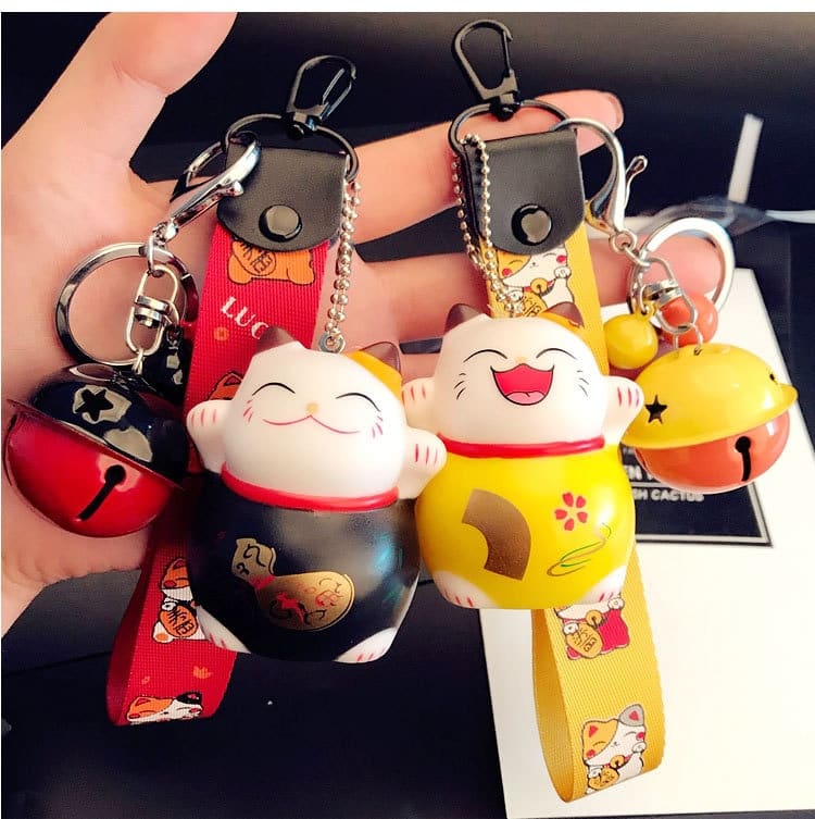 lucky cat key chain, view 17 - MRSLM