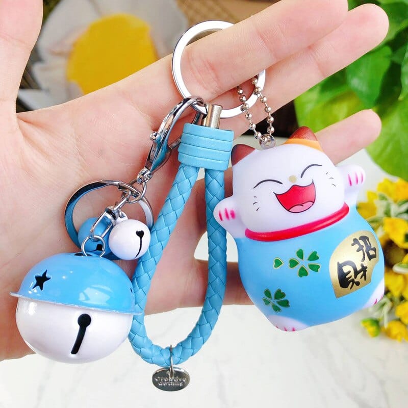 lucky cat key chain, view 5 - MRSLM