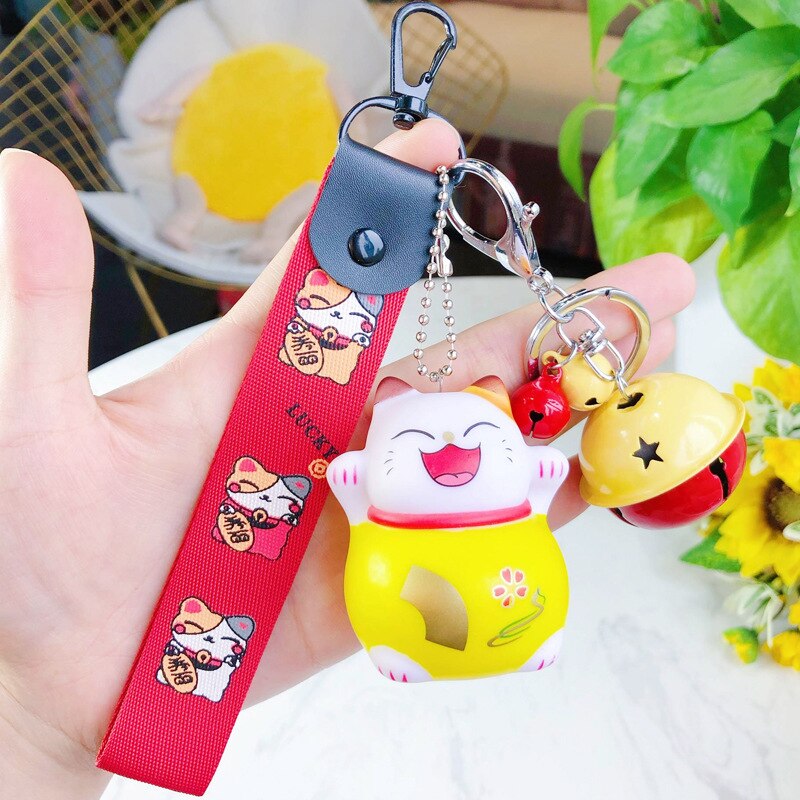 lucky cat key chain, view 7 - MRSLM