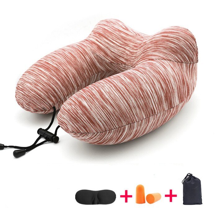 u-shaped travel neck pillow set, view 4 - MRSLM
