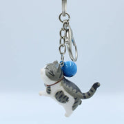 walking cat key ring with bell, view 15 - MRSLM