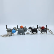 walking cat key ring with bell, view 11 - MRSLM