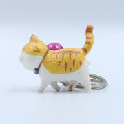 walking cat key ring with bell, view 6 - MRSLM