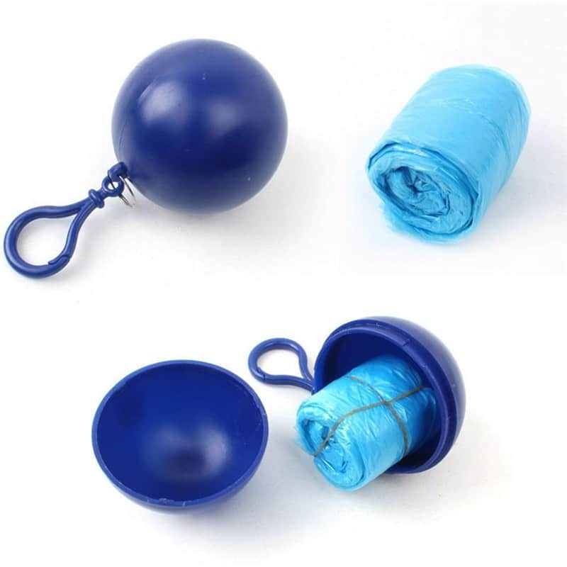 Disposable Rain Coat with Ball Case