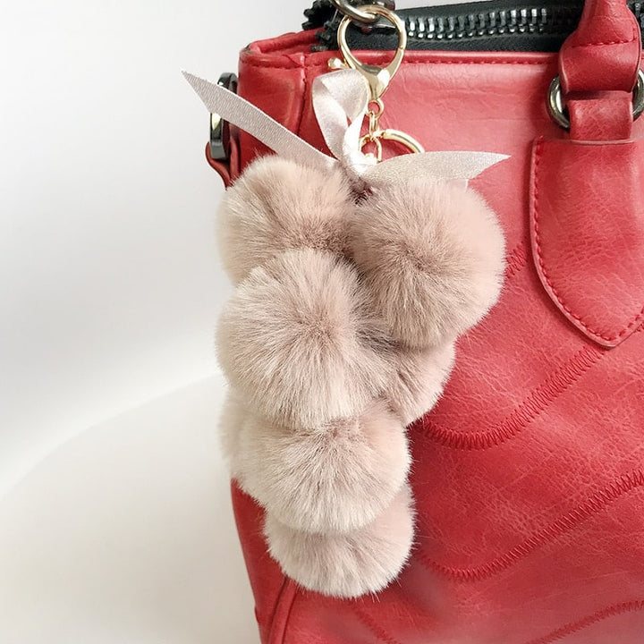 Eco Fur Pom Pom Keychain