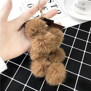 eco fur pom keychain, view 10 - MRSLM