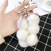 eco fur pom keychain, view 11 - MRSLM