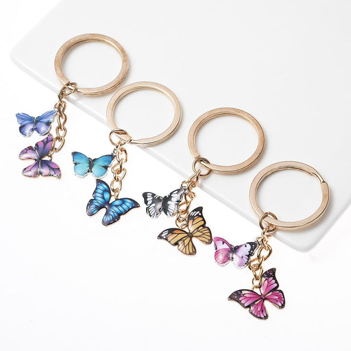Colorful double butterfly keychain - MRSLM