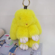Large fluffy rabbit key ring, view 2 - MRSLM