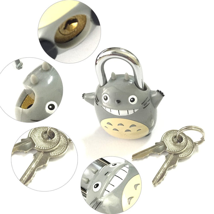 Funny Totoro Travel Bag Lock & Keys