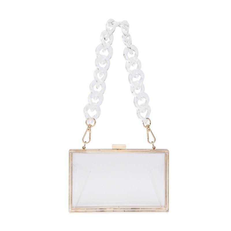 Acrylic Transparent One-shoulder Messenger Mini Square Bag - MRSLM