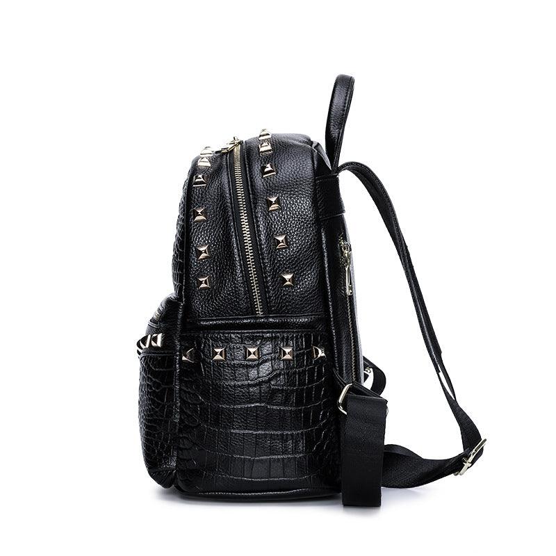 women's small square cowhide backpack, view 4 - MRSLM