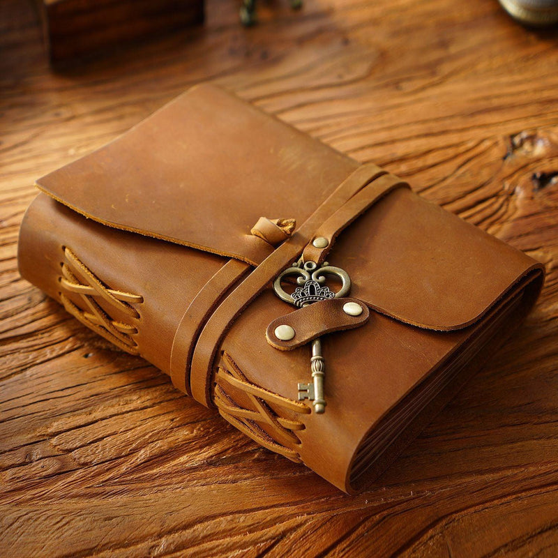 First layer cowhide traveler's notebook, view 5 - MRSLM