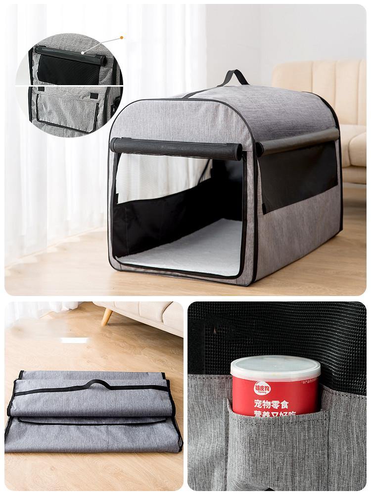 Dog Cage House Car Pet Supplies Washable Pet Kennel Cylinder Portable Dog House - MRSLM