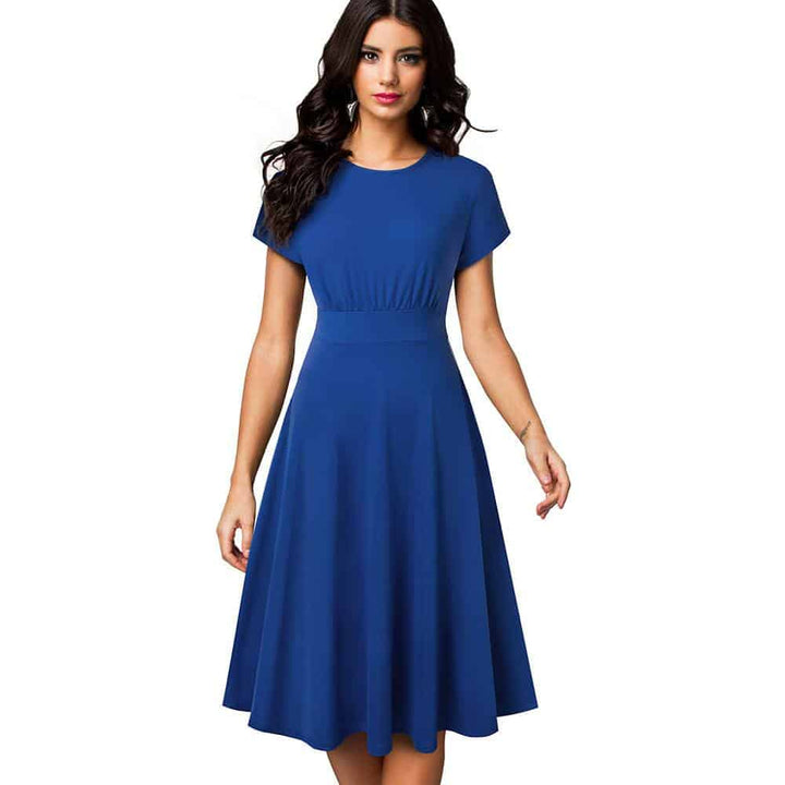 Floral Printed Pleated A-Line Dress for Women