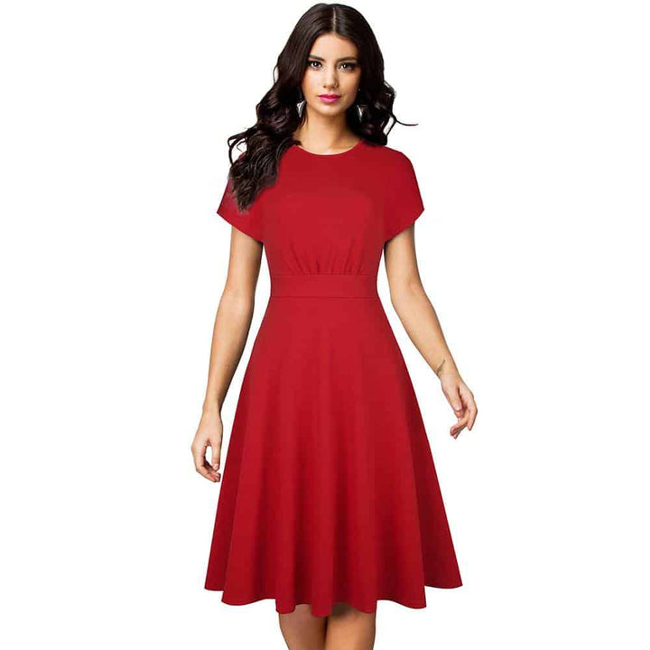 Floral Printed Pleated A-Line Dress for Women