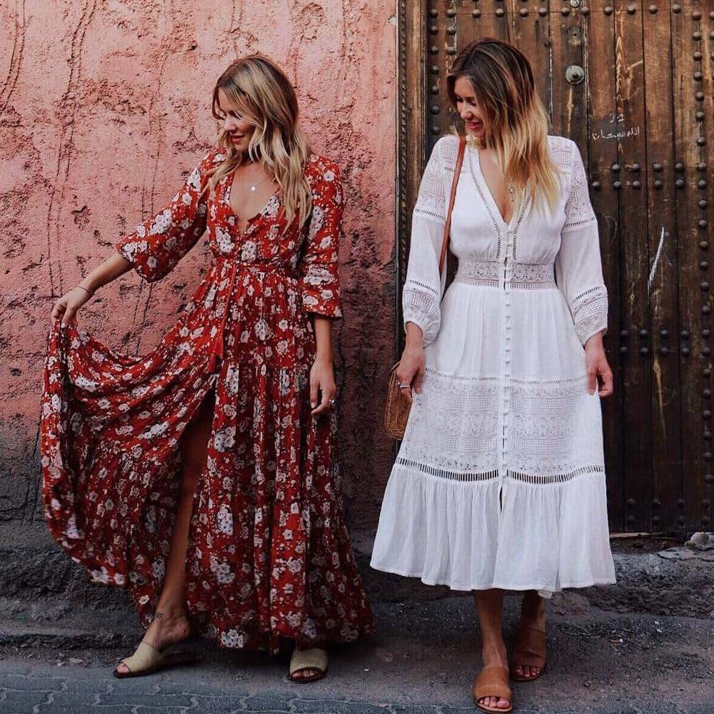 Vintage Lace Women's Dress in White