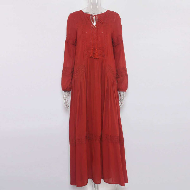 Vintage Women's Dress with Long Sleeves
