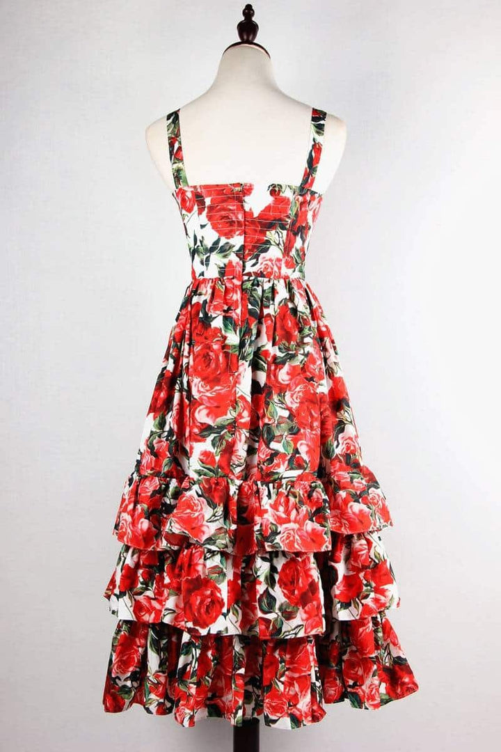 Women's Red Roses Dress