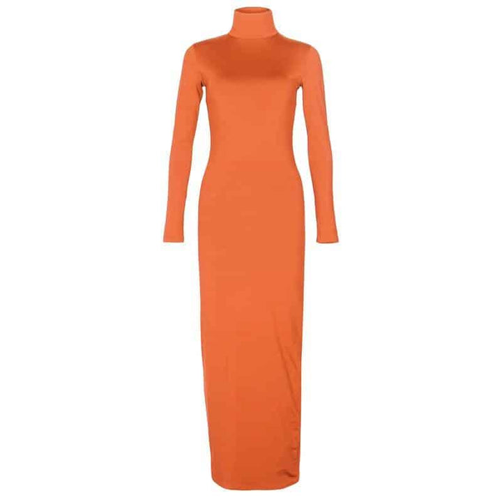 Women's Turtleneck Maxi Dress