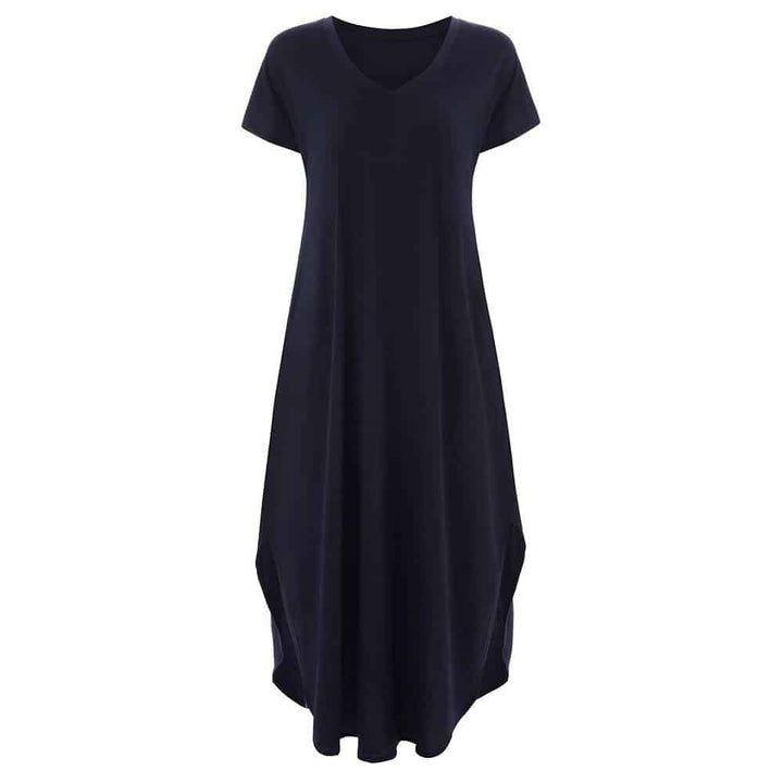 Women's V-Neck T-Shirt Maxi Dress