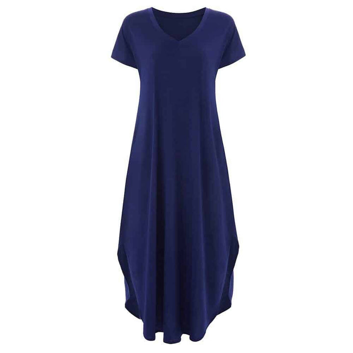 Women's V-Neck T-Shirt Maxi Dress