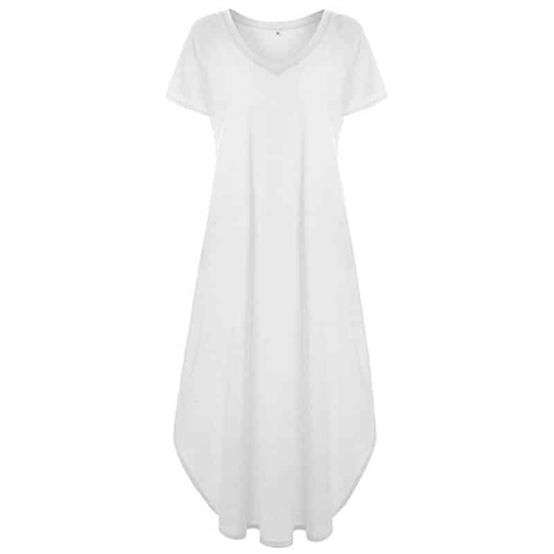 Women's V-Neck T-Shirt Maxi Dress