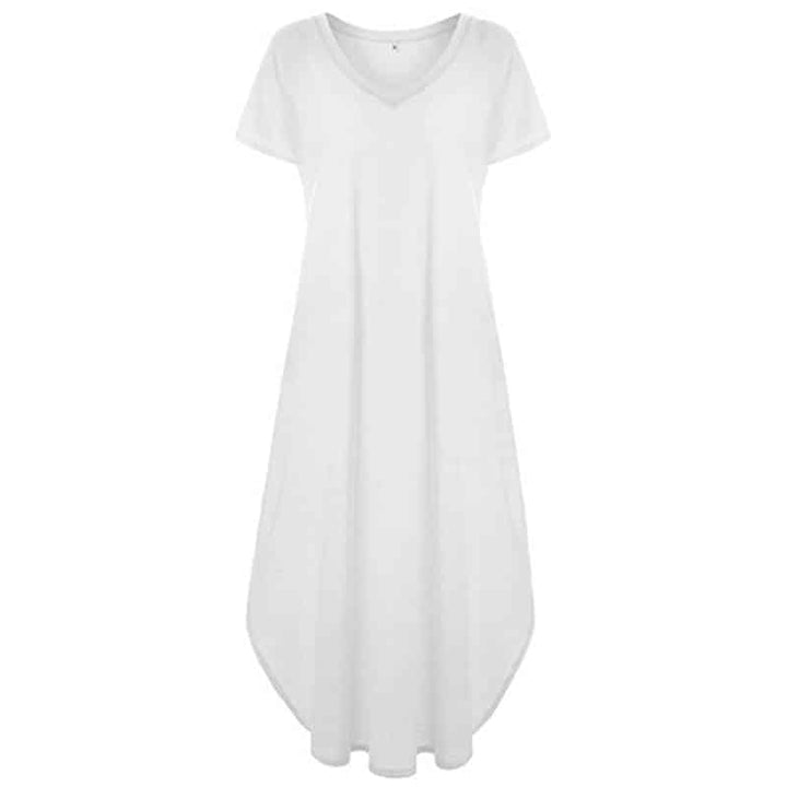 Women's V-Neck T-Shirt Maxi Dress