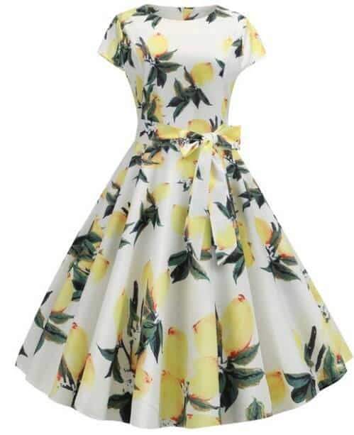 Women's Vintage Floral Printed Dress