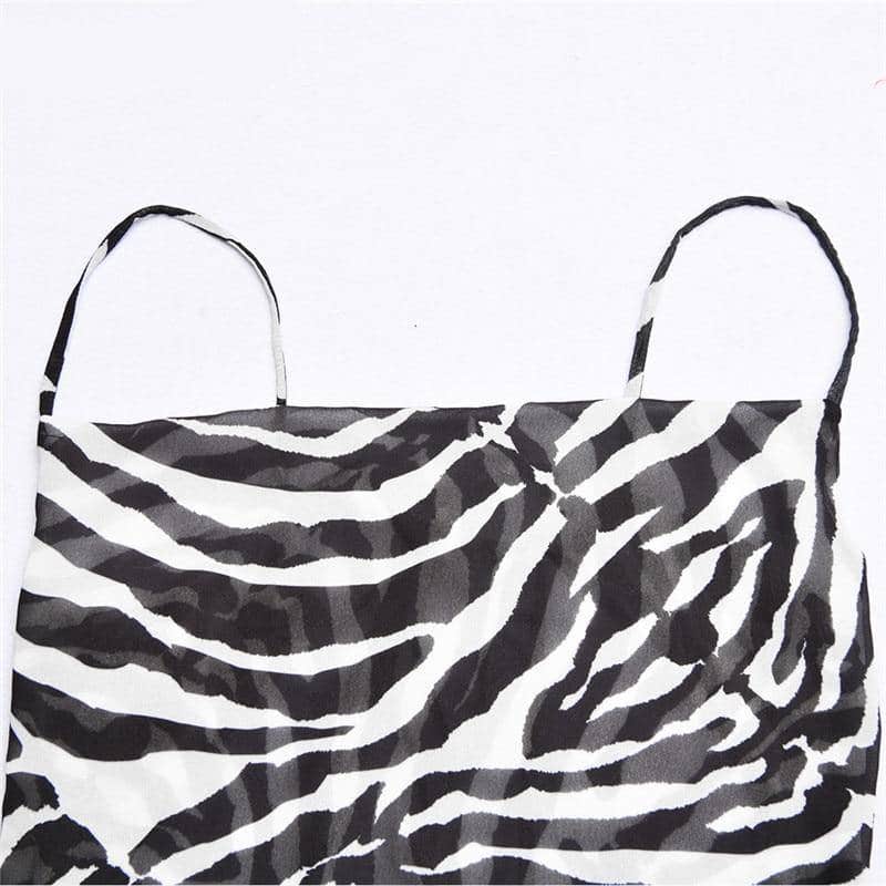 Zebra Print Dress with Spaghetti Straps