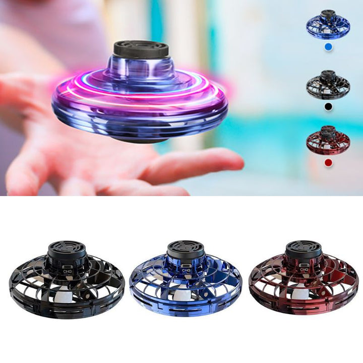 Flynova Mini Drone LED UFO Type Flying Helicopter Spinner Fingertip Upgrade Flight Gyro Drone Toy Kids Gift