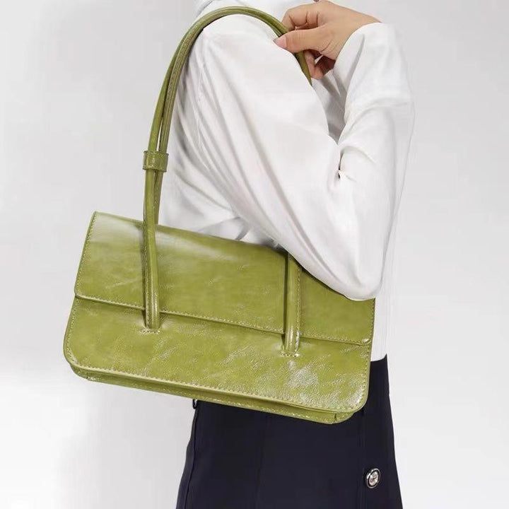 Oil Wax Leather Postman Shoulder Bag - MRSLM