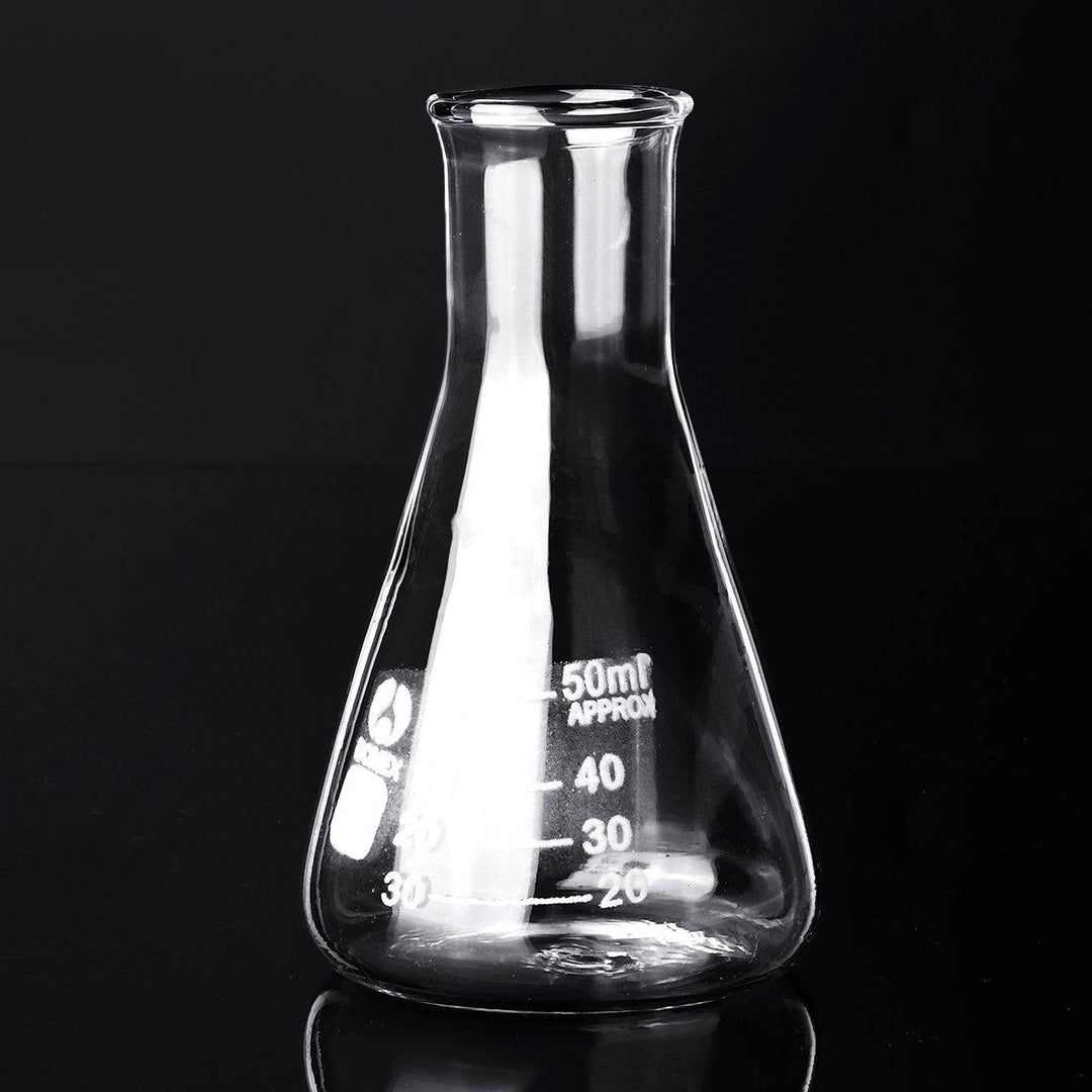50/100/150/250m Flat Bottom Conical Glass Flask - MRSLM