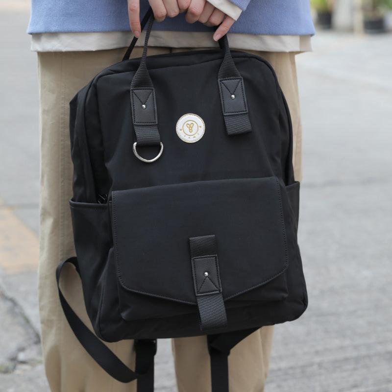 black polyester shoulder bag, view 3 - MRSLM