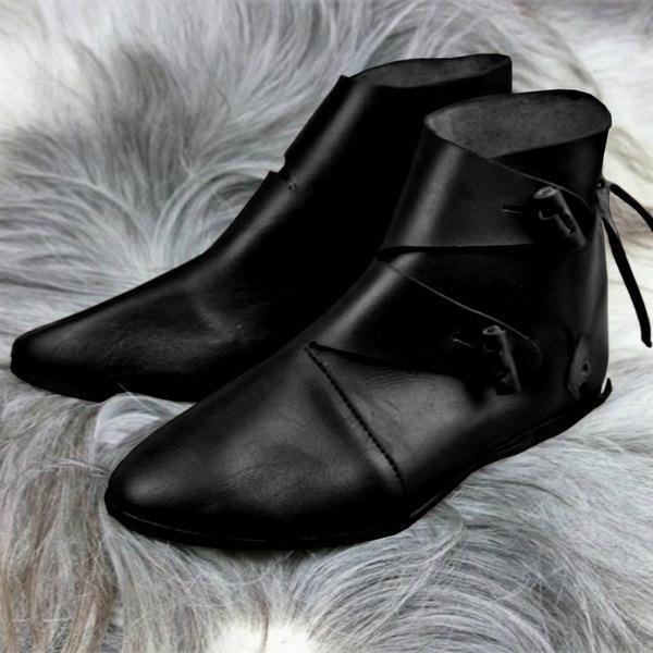 Men's retro lace-up fringed boots, view 3 - MRSLM