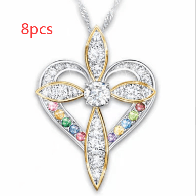 Fashion Love Heart Shaped Cross Pendant - MRSLM