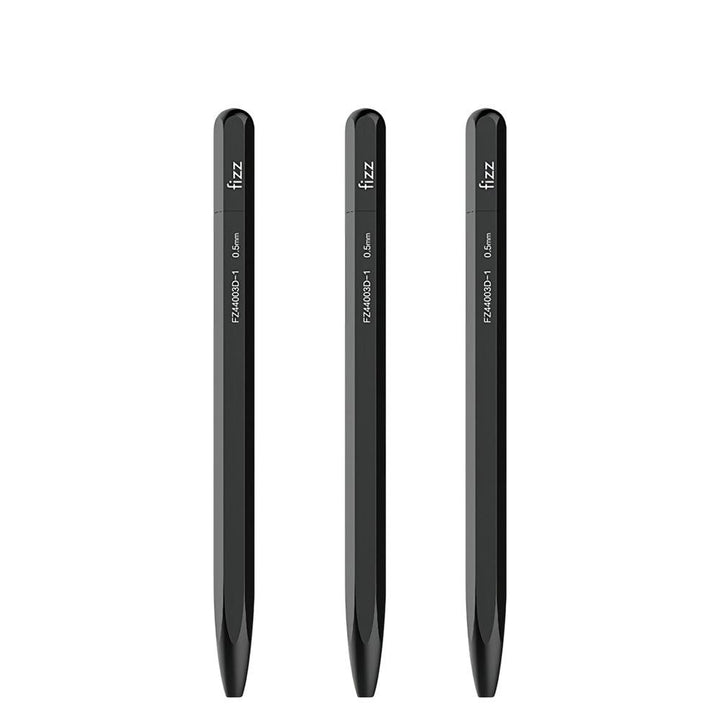 Fizz 0.5mm Multi Edge Metal Gel Pen Black Writing Gel Pen Stationery School Students Exam Business Office Writing Supplies - MRSLM