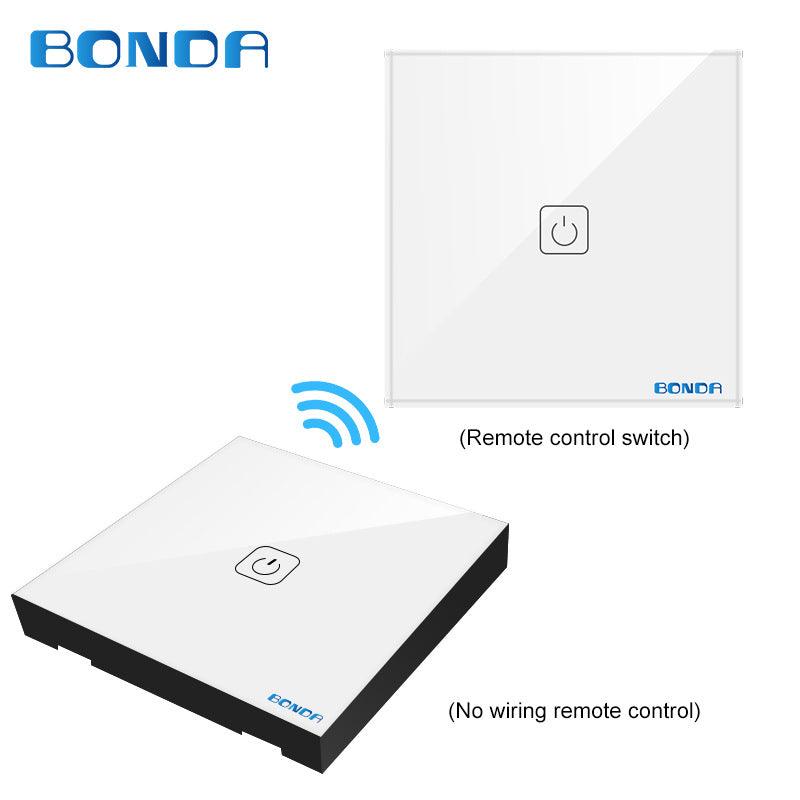 BONDA WIFI 433RF Remote Control Touch Switch 1Way 2Way 3Way Wall Touch Sensor Light Switch Crystal Glass Smart Switch Power For Smart Home - MRSLM