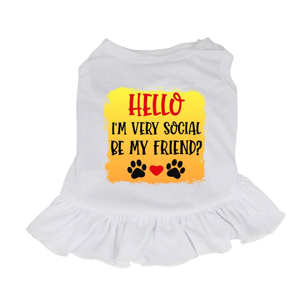 Friend Dog Sundress - Colorful Dog Dress Shirt - Printed Dog Clothing - MRSLM