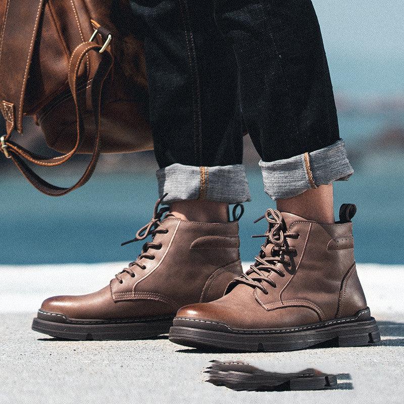 Men's autumn winter Martin cowhide boots, view 2 - MRSLM