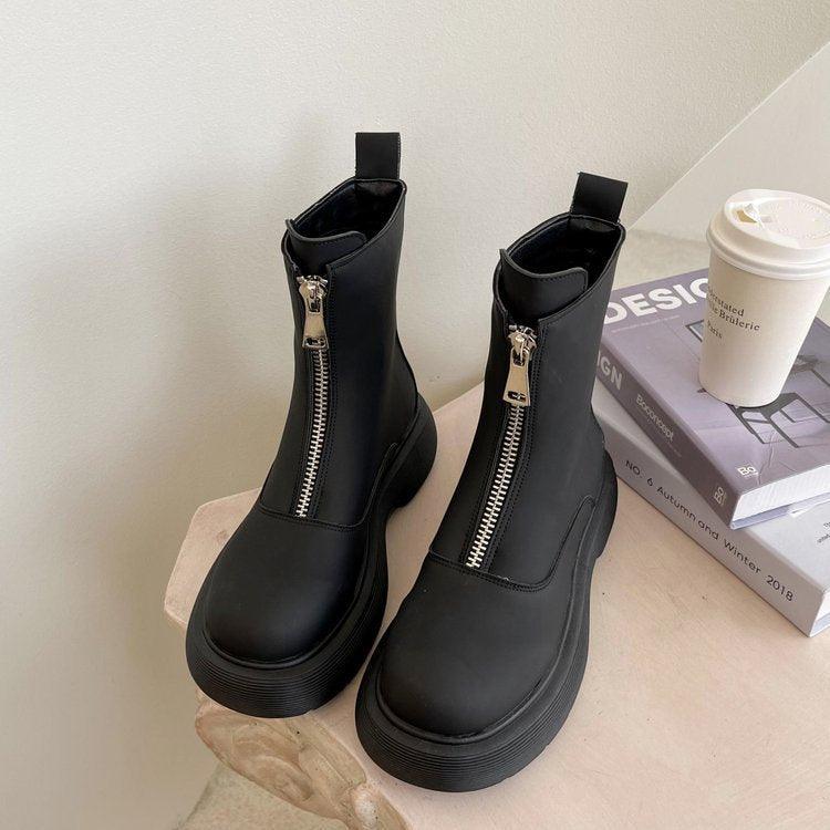 British style thick-soled thin boots, view 2 - MRSLM