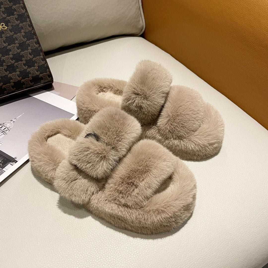 New Style Thick-bottomed Woolen Cotton Slippers - MRSLM