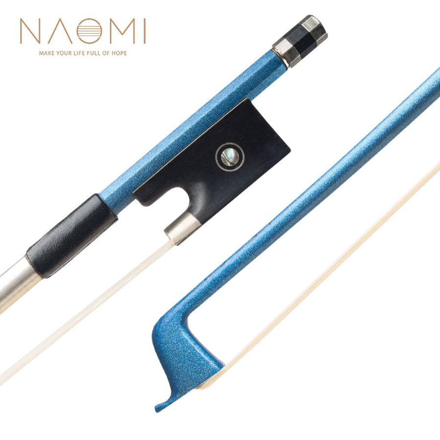 NAOMI Carbon Fiber 4/4 Violin/Fiddle Bow Carbon Fiber Stick Silver Wire Winding And Sheepskin Grip Durable Use Student Bow - MRSLM