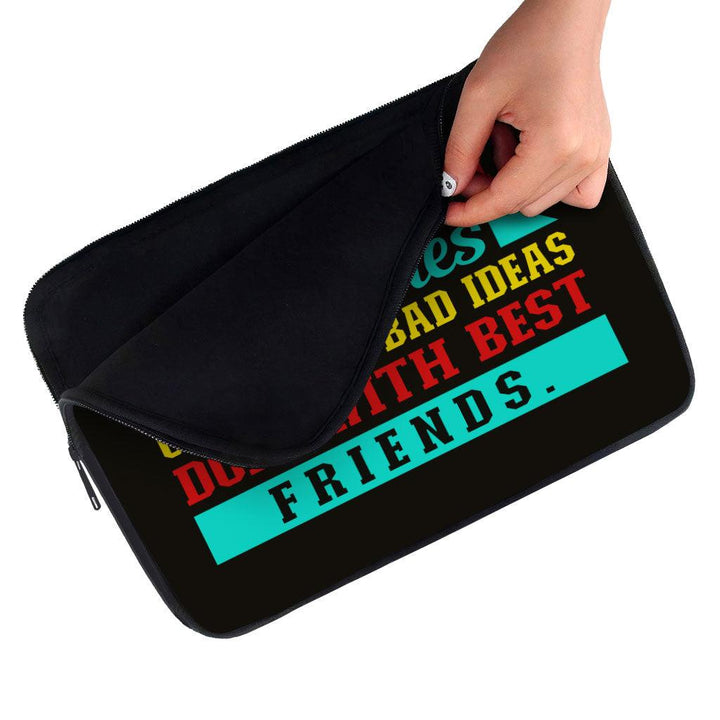 Best Friend Quotes iPad Sleeve - Funny Design Tablet Sleeve - Graphic Carrying Case - MRSLM