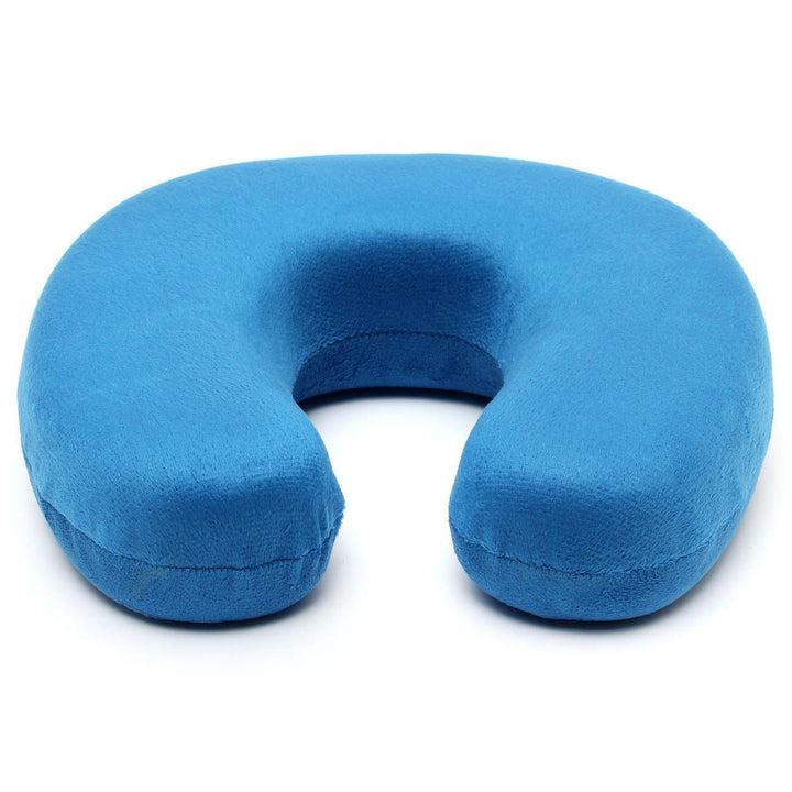 Soft Velour Memory Foam U Shaped Pillow Comfort Neck Support Car Cushion Pillow - MRSLM