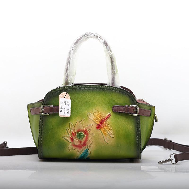 cowhide dumpling shoulder bag, view 4 - MRSLM